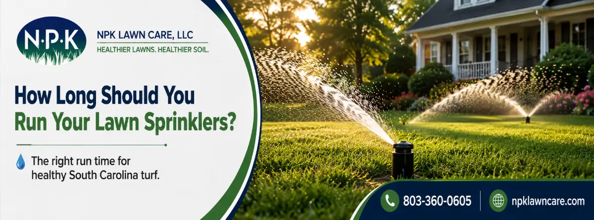 Rain gauge measuring sprinkler water applied to a South Carolina lawn